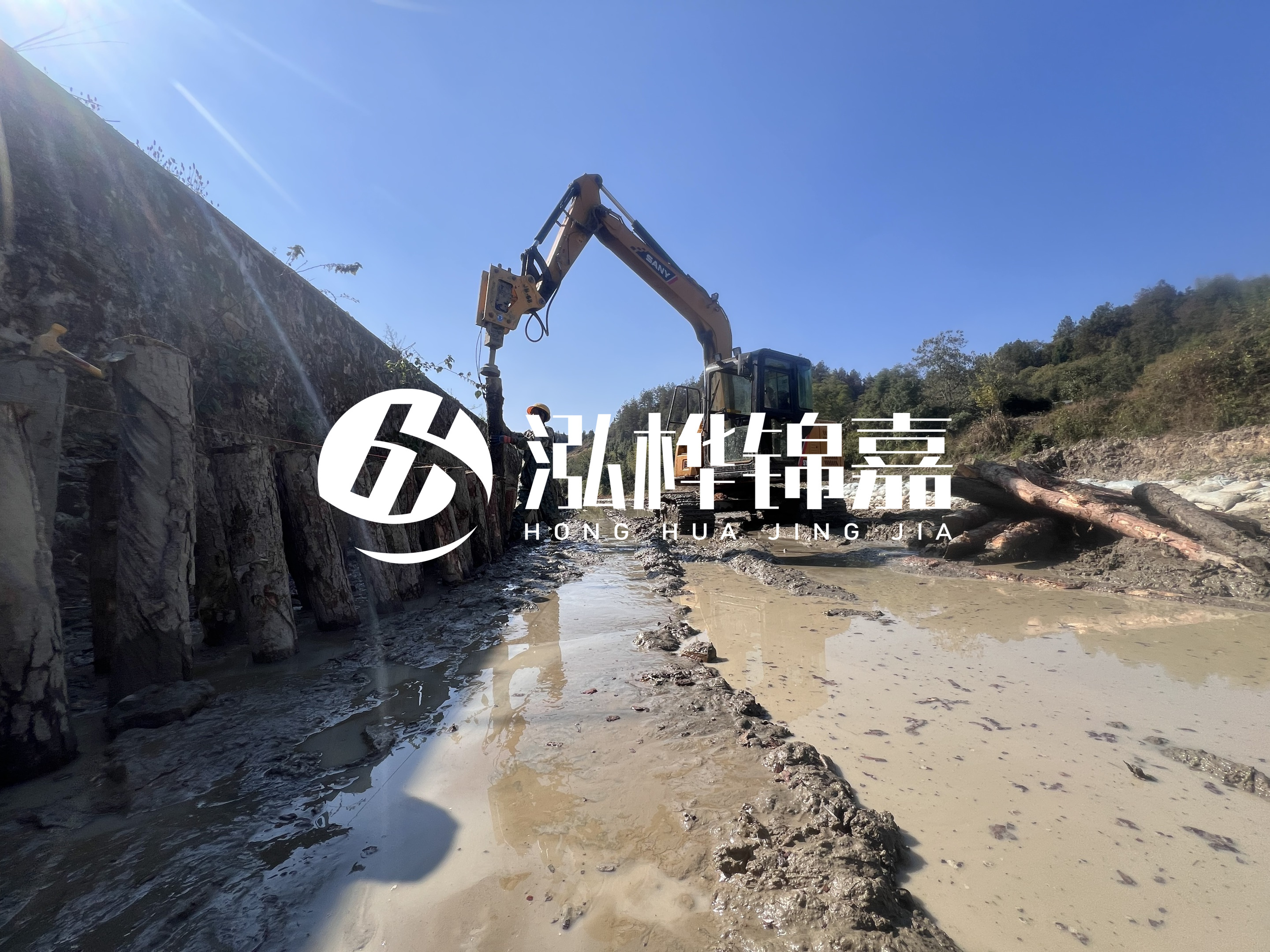 河里打樁起什么作用-河道里打木樁好還是水泥樁好？
